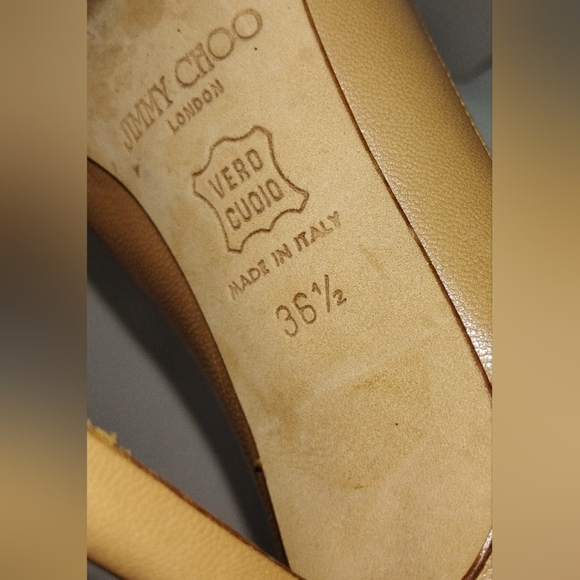 NUDE LEATHER JIMMY CHOO PUMPS - Picture 2 of 10